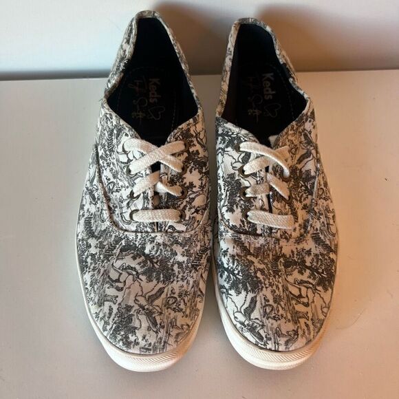 Taylor Swift Keds Size 9.5 Womens Shoes Unicorn Black White Lace Up Sneakers - Picture 5 of 10